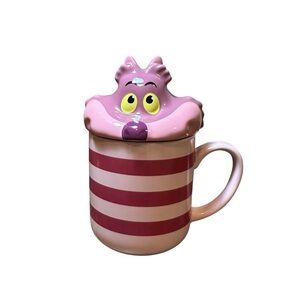 Disney Store Cheshire Cat Peek-a-Boo Lid Mug Alice in Wonderland 12 oz